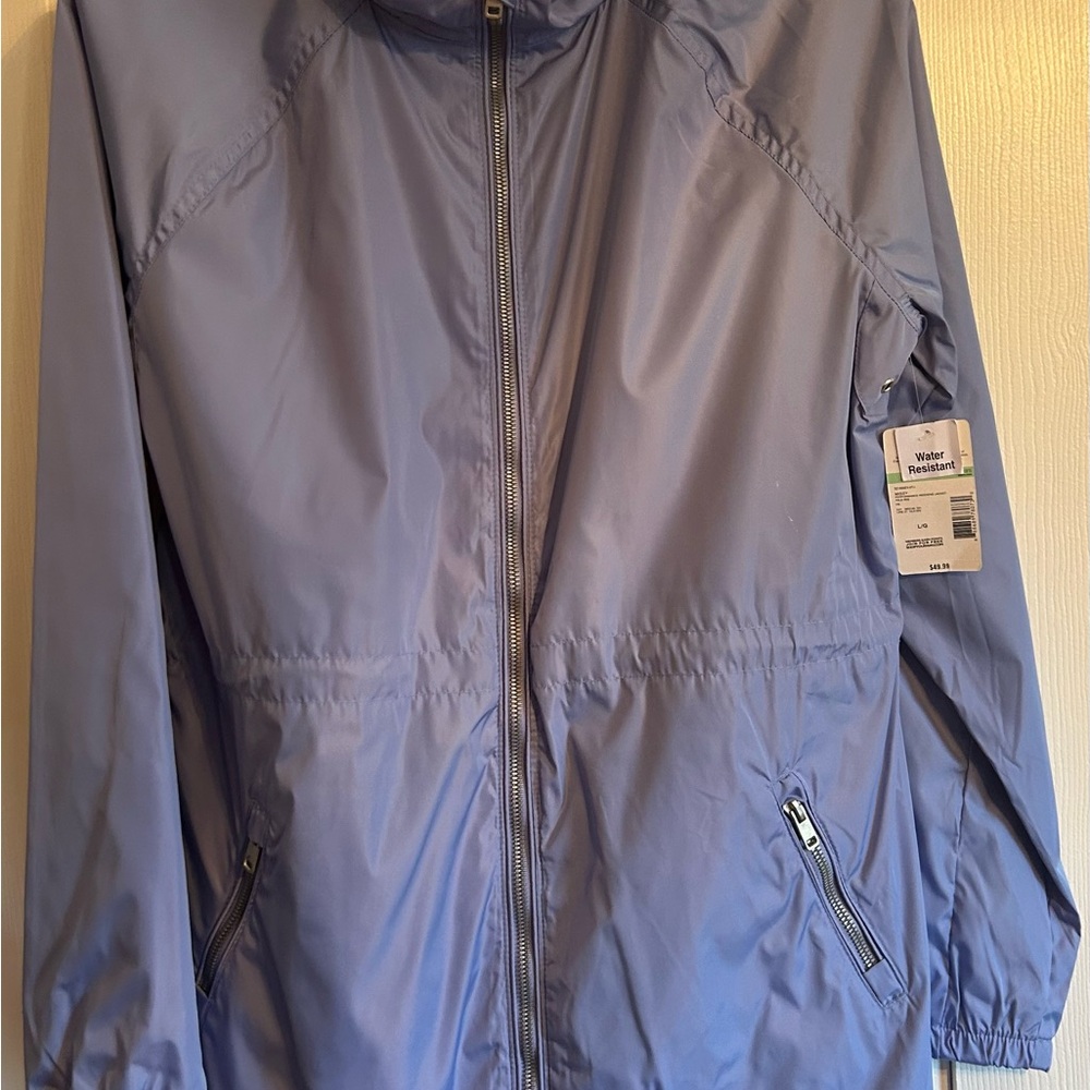 Everlast Women's Hooded Purple Wind Breaker Parka Jacket ~ L
